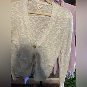Two j crew sweaters. Xs. Pale mint and gray
